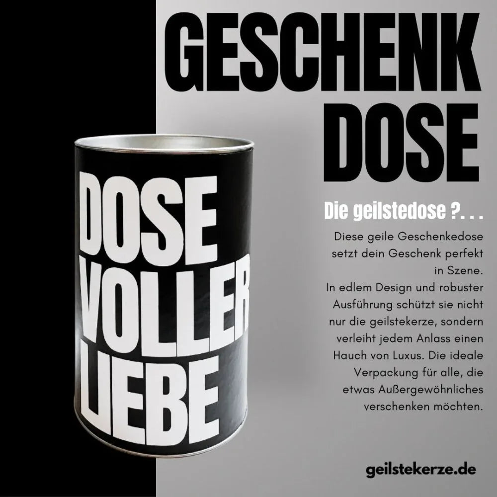 geilstekerze.shop Geschenkdose - schwarz | DOSE VOLLER LIEBE