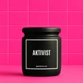 Vegane Bio-Kerze mit Spruch – AKTIVIST