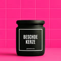 Vegane Bio-Kerze mit Spruch – BESCHDE KERZE