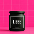 Vegane Bio-Kerze mit Spruch – LIEBE