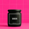 Vegane Bio-Kerze mit Spruch – SIEBZIG