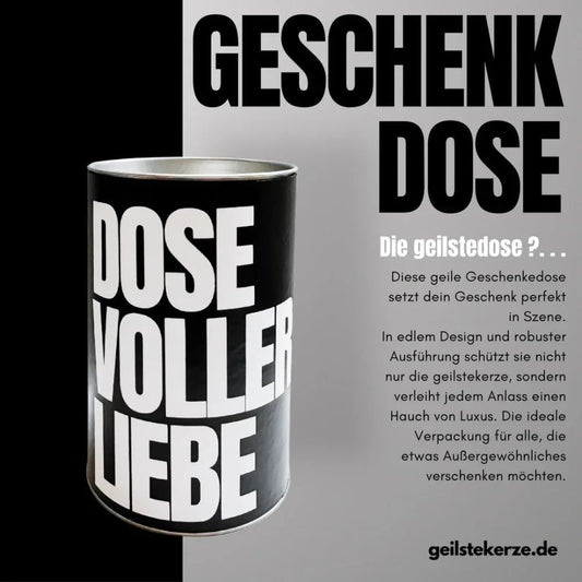 geilstekerze.shop Geschenkdose - schwarz | DOSE VOLLER LIEBE