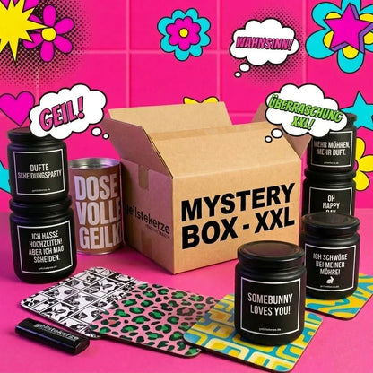 geilstekerze MYSTERY BOX XXL – Große Duftkerzen-Geschenkbox mit veganen Bio-Duftkerzen