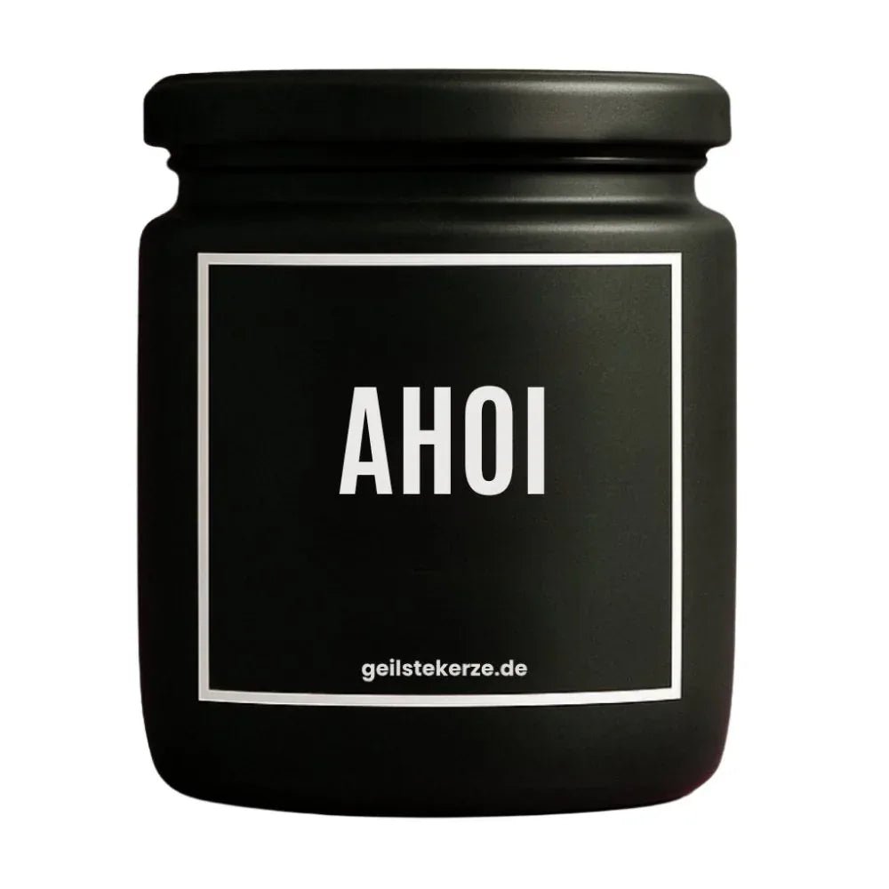 Vegane Bio-Kerze mit Spruch – AHOI