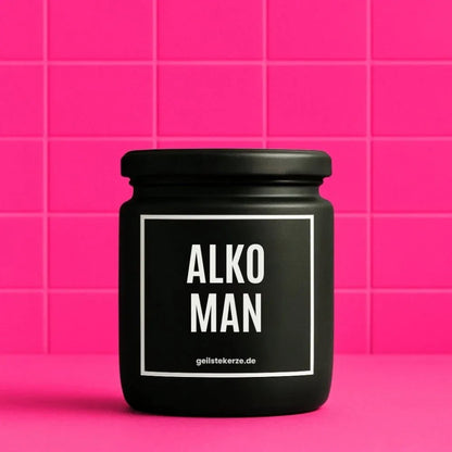 Duftkerze mit Spruch von geilstekerze ist der neue Geschenketrend. Diese witzige Kerze Vegane Bio-Kerze mit Spruch – ALKOMAN brennt mega lange sagenhafte 80 Stunde, hochwertige ätherische Öle schaffen beste Duftverteilung. Mit 1400 lustigen Sprüchen perfekt zum Verschenken. Handgemacht in Deutschland von geilstekerze.shop -Die beste Duftkerze die du kaufen kannst.