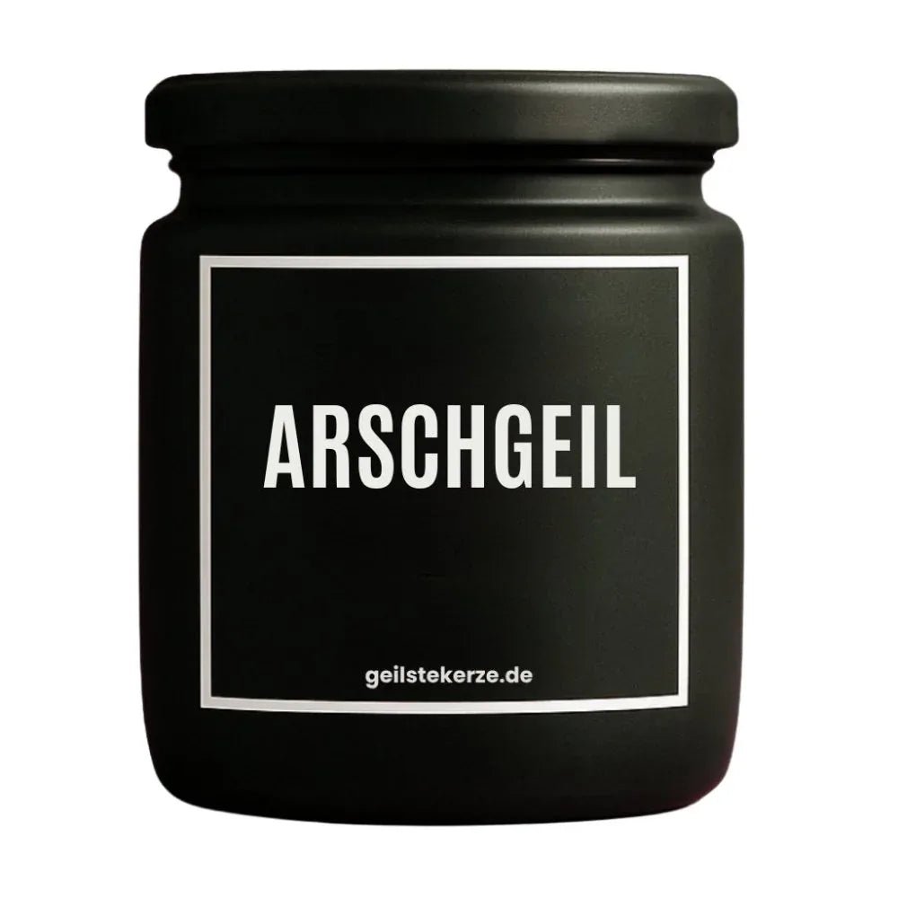 Vegane Bio-Kerze mit Spruch – ARSCHGEIL