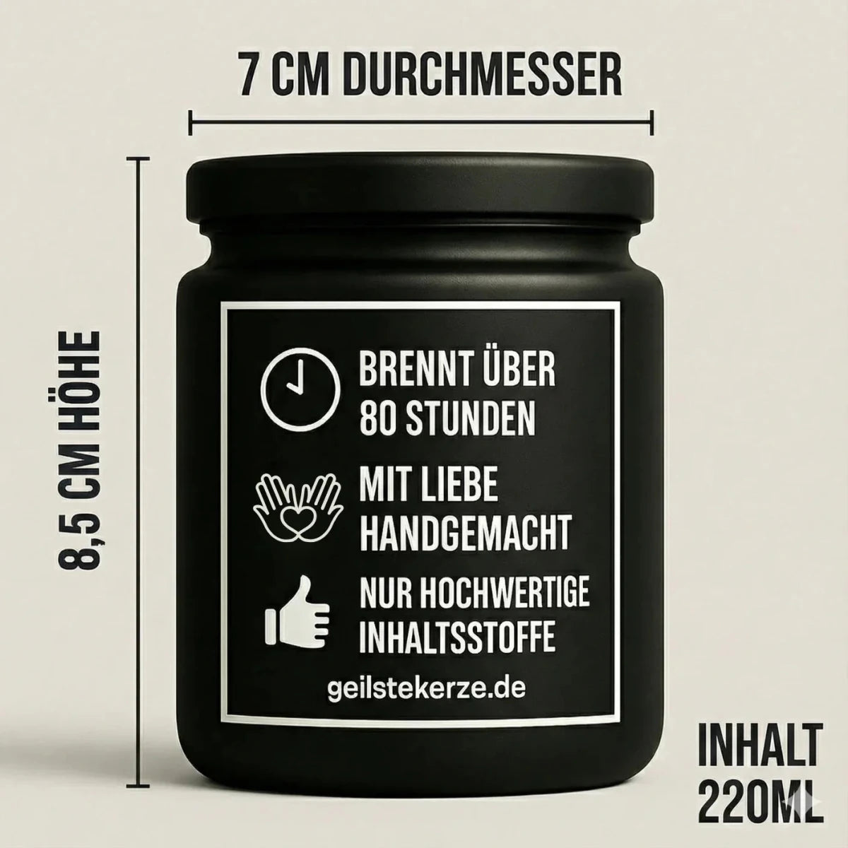 Vegane Bio-Kerze mit Spruch – BLASEHASE