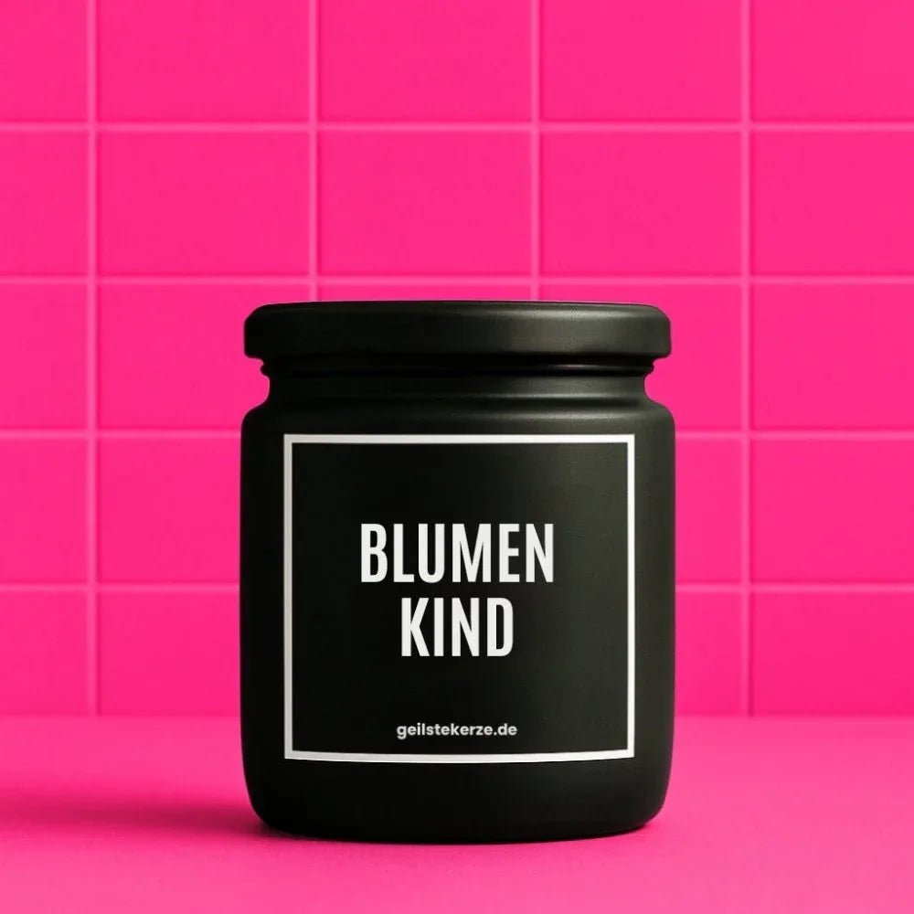 Vegane Bio-Kerze mit Spruch – BLUMENKIND