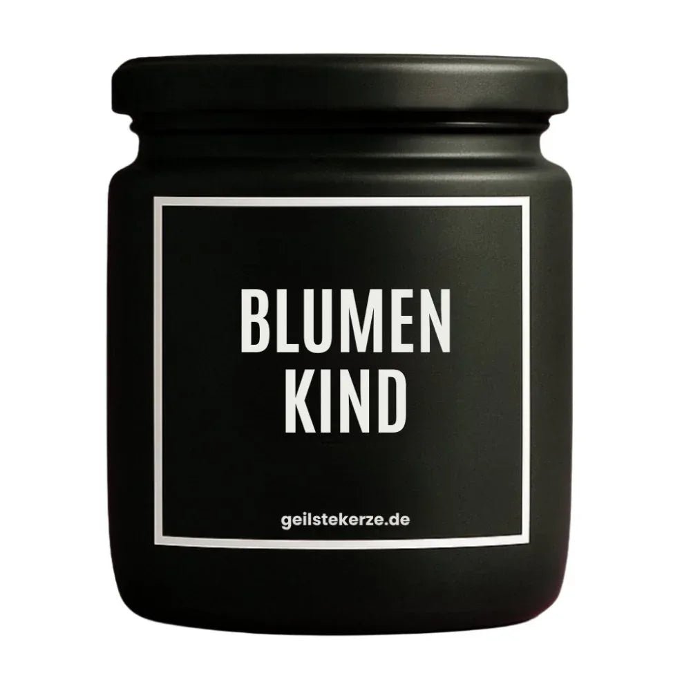Vegane Bio-Kerze mit Spruch – BLUMENKIND