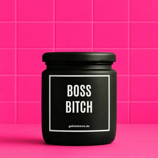 Vegane Bio-Kerze mit Spruch – BOSS BITCH