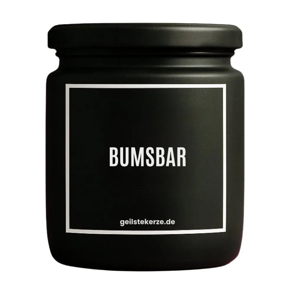 Vegane Bio-Kerze mit Spruch – BUMSBAR
