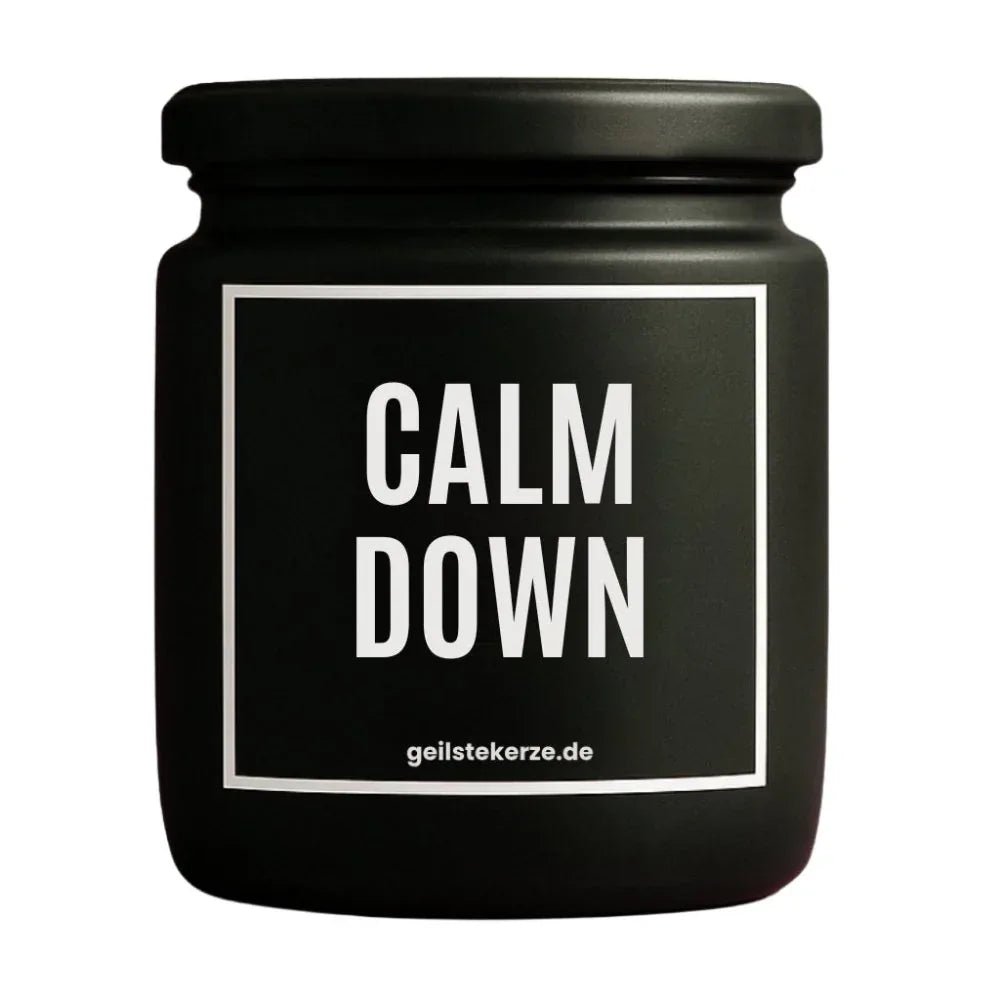 Vegane Bio-Kerze mit Spruch – CALM DOWN