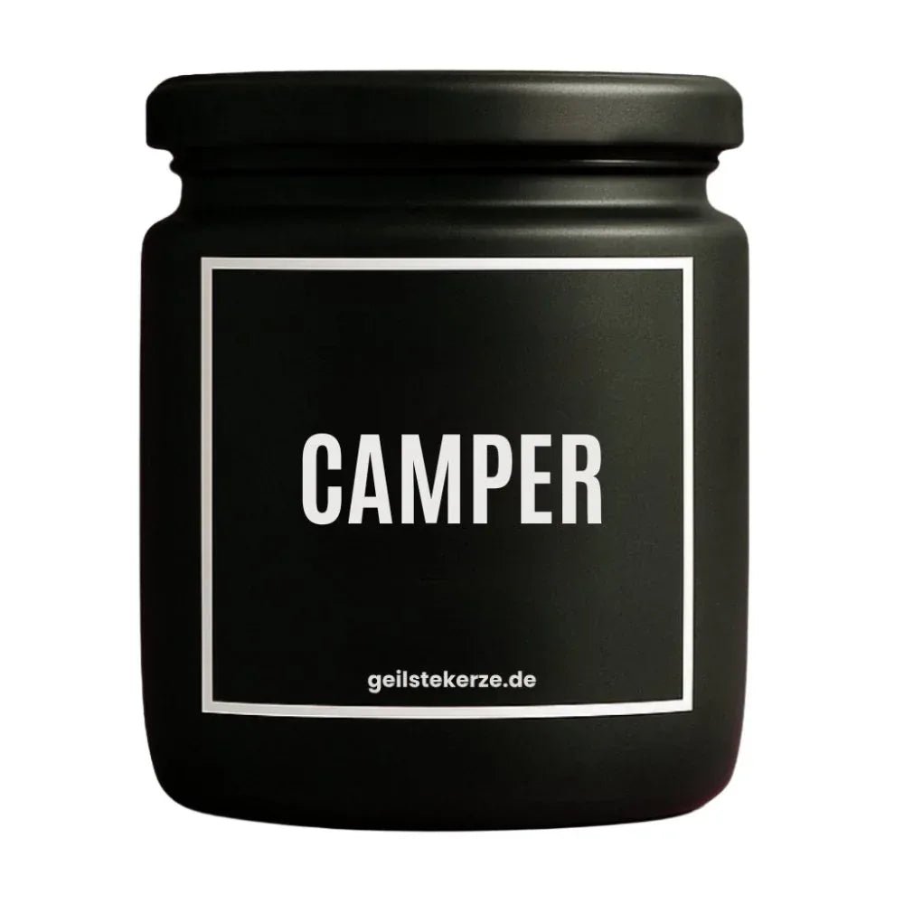 Vegane Bio-Kerze mit Spruch – CAMPER