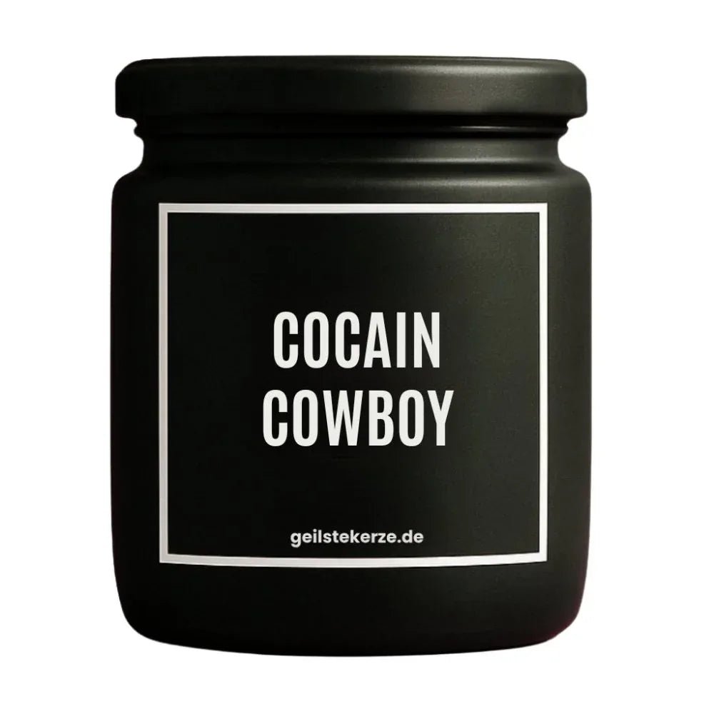 Vegane Bio-Kerze mit Spruch – COCAIN COWBOY
