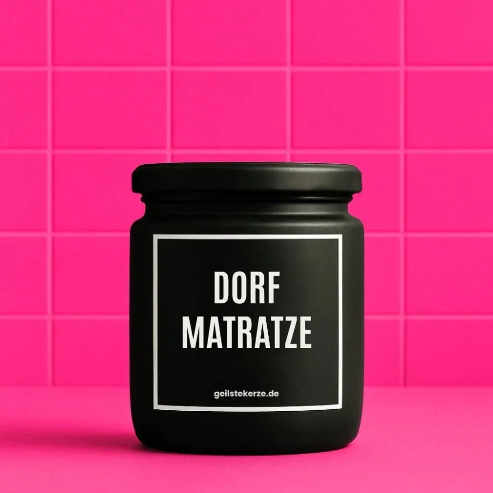 Vegane Bio-Kerze mit Spruch – DORFMATRATZE