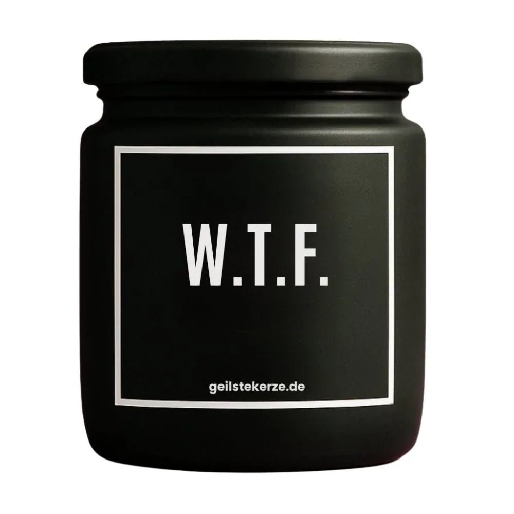 Vegane Bio-Kerze mit Spruch – Duftkerze I W.T.F. „what the fuck“