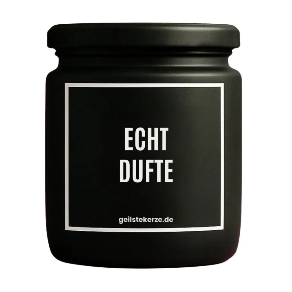Vegane Bio-Kerze mit Spruch – ECHT DUFTE