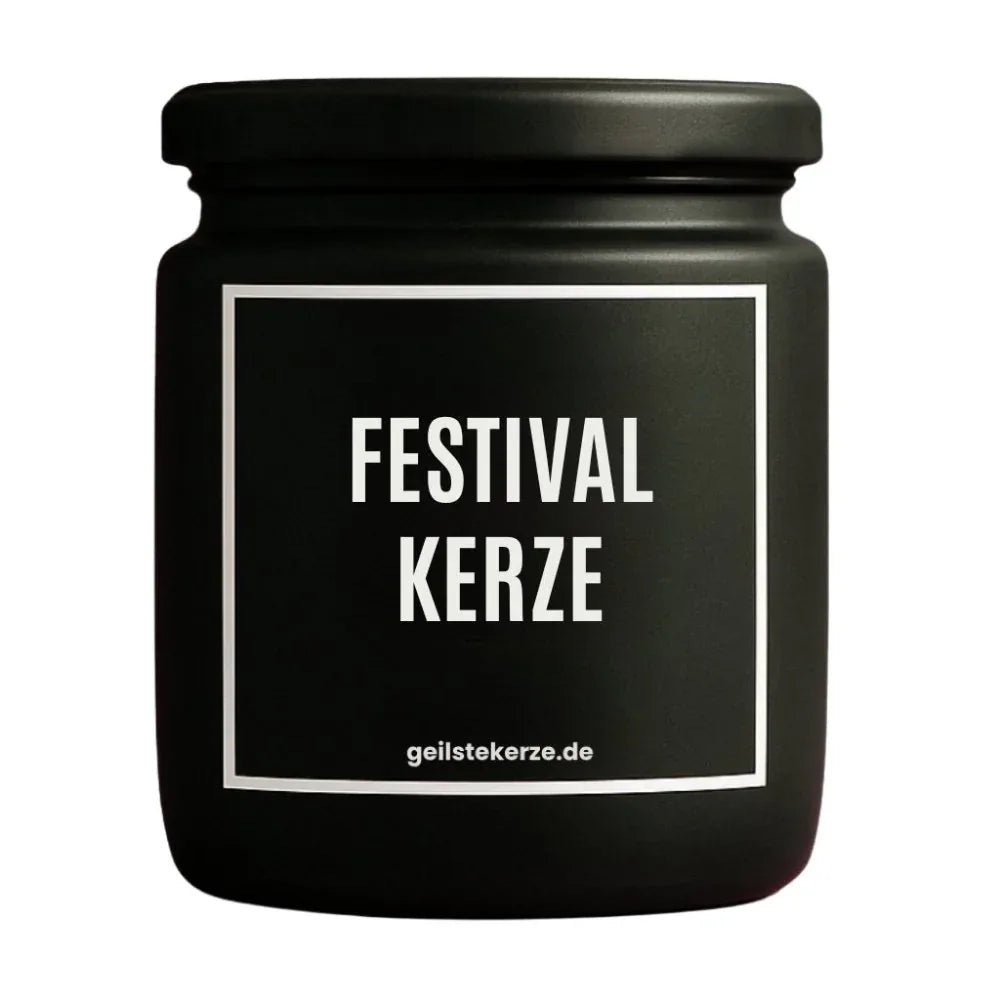 Vegane Bio-Kerze mit Spruch – FESTIVALKERZE