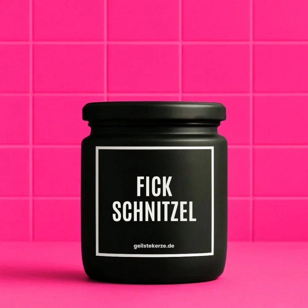 Vegane Bio-Kerze mit Spruch – FICKSCHNITZEL