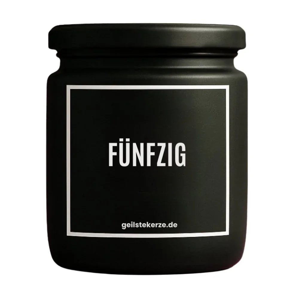 FUENFZIG Duftkerze Detail – weißes Sojawachs, handgemacht
