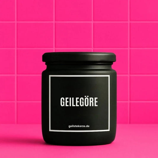 Vegane Bio-Kerze mit Spruch – GEILEGÖRE