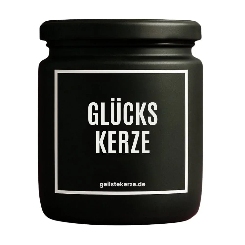 Vegane Bio-Kerze mit Spruch – GLÜCKSKERZE