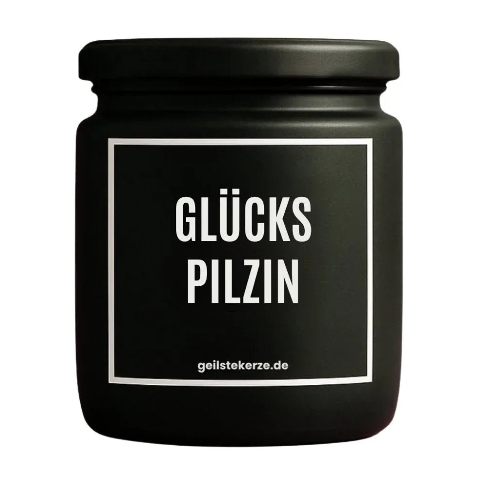 Vegane Bio-Kerze mit Spruch – GLÜCKSPILZIN