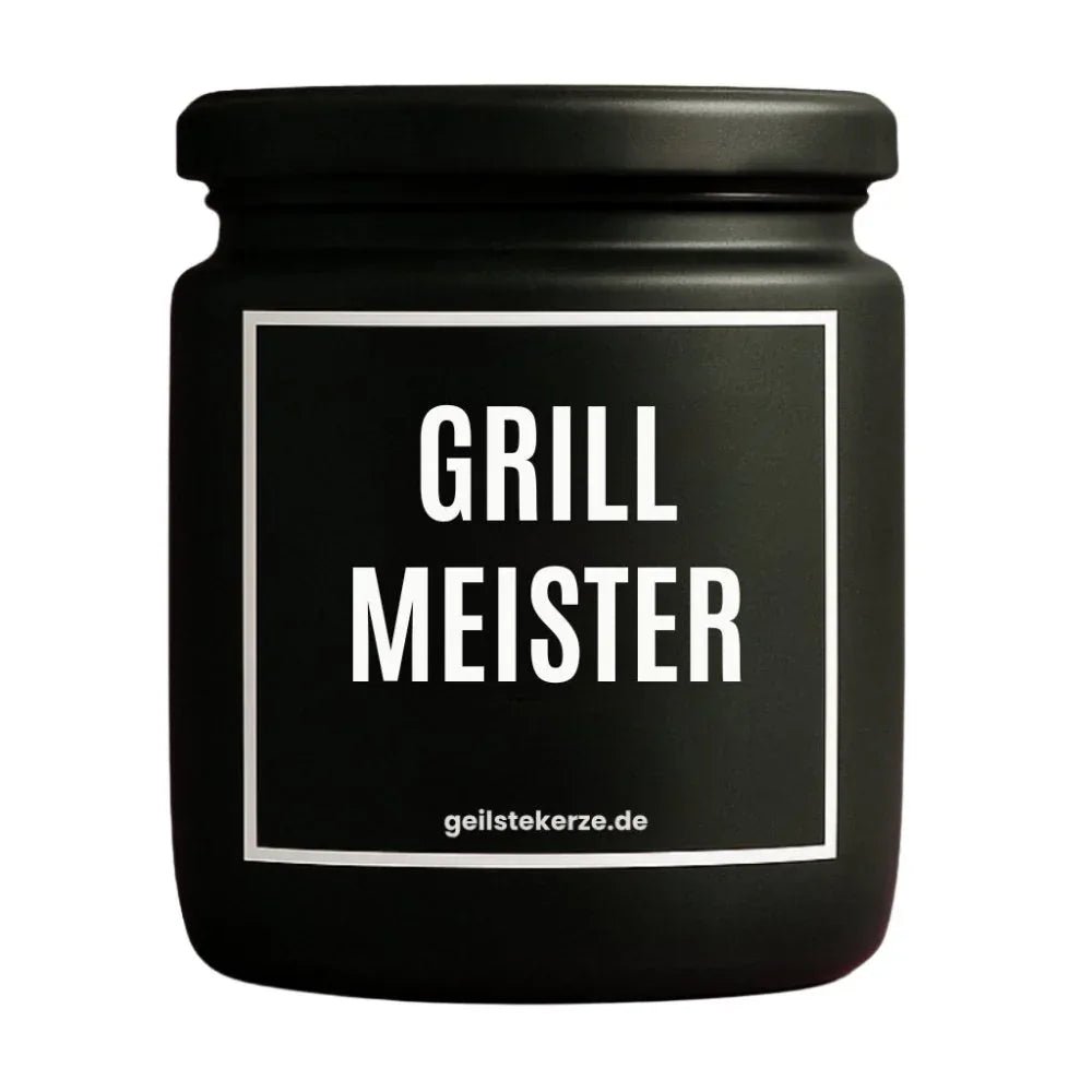 Vegane Bio-Kerze mit Spruch – GRILLMEISTER