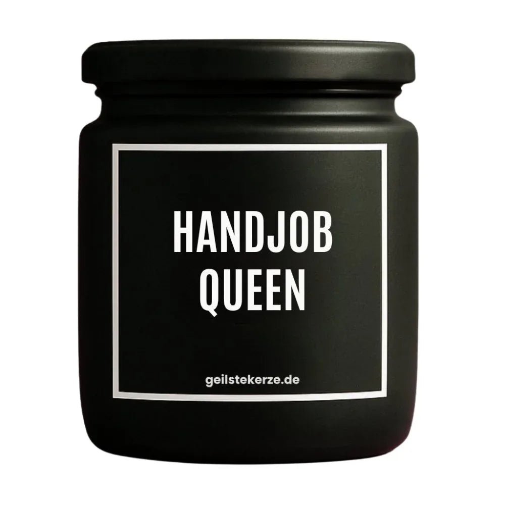 Vegane Bio-Kerze mit Spruch – HANDJOBQUEEN