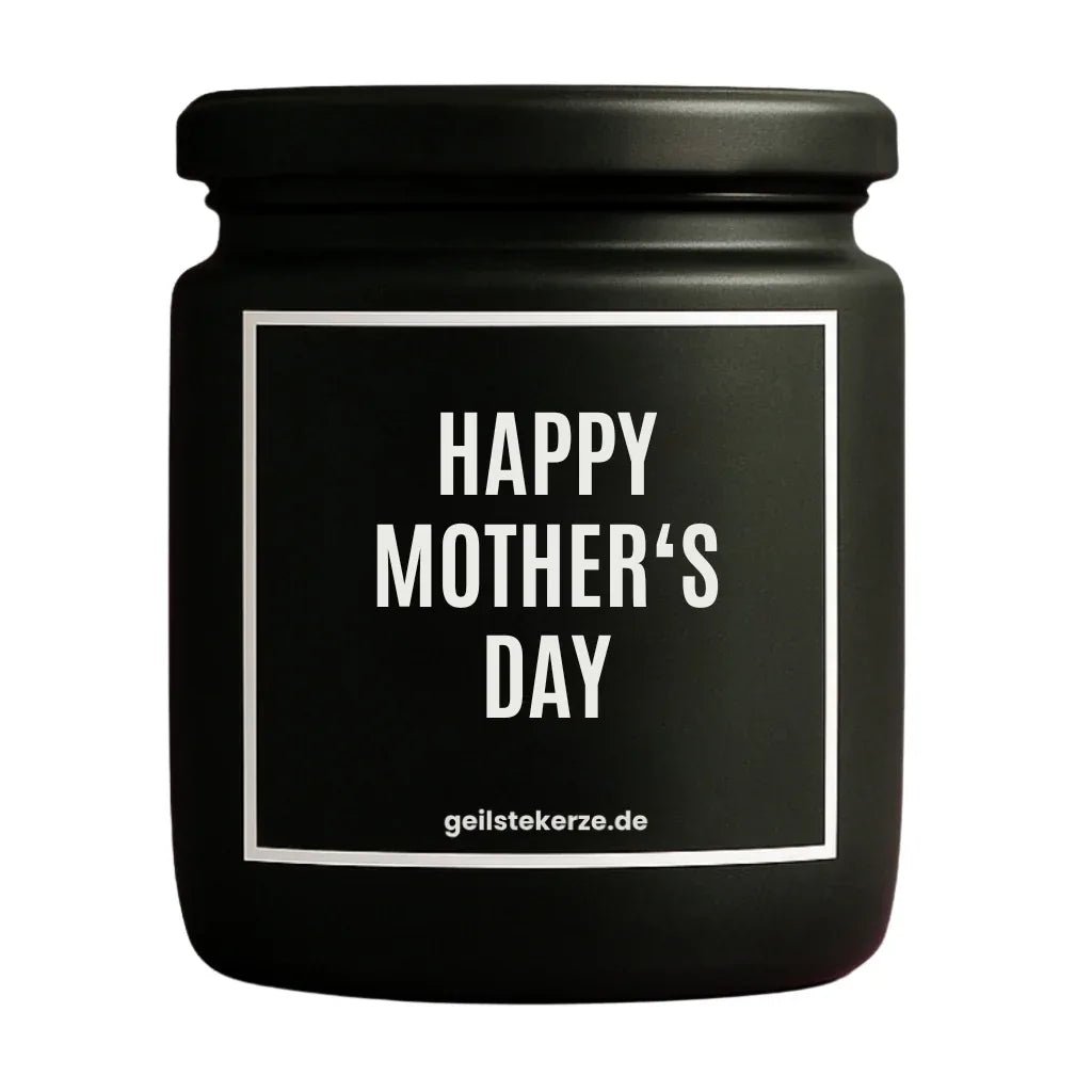Duftkerze mit Spruch von geilstekerze ist der neue Geschenketrend. Diese witzige Kerze Vegane Bio-Kerze mit Spruch – HAPPY MOTHER‘S DAY brennt mega lange sagenhafte 80 Stunde, hochwertige ätherische Öle schaffen beste Duftverteilung. Mit 1400 lustigen Sprüchen perfekt zum Verschenken. Handgemacht in Deutschland von geilstekerze.shop -Die beste Duftkerze die du kaufen kannst.