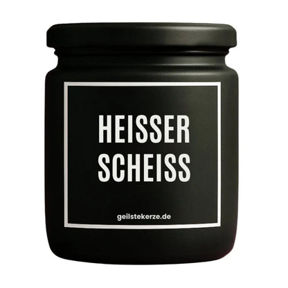 HEISSERSCHEISS Duftkerze Detail – weißes Sojawachs, handgemacht