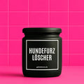 Vegane Bio-Kerze mit Spruch – HUNDEFURZLÖSCHER