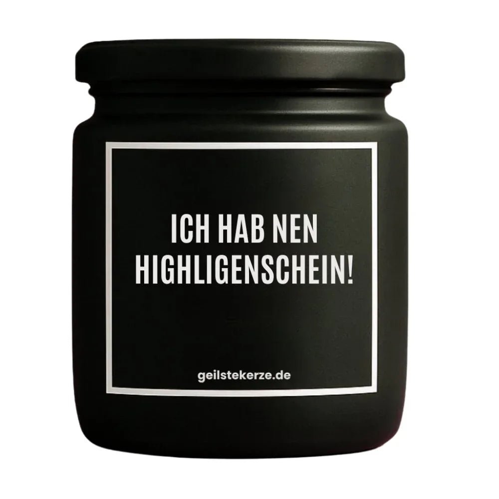 ICH HAB NEN HIGHLIGENSCHEIN Duftkerze Detail – Sojawachs, handgemacht