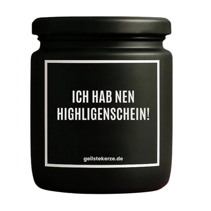 ICH HAB NEN HIGHLIGENSCHEIN Duftkerze Detail – Sojawachs, handgemacht