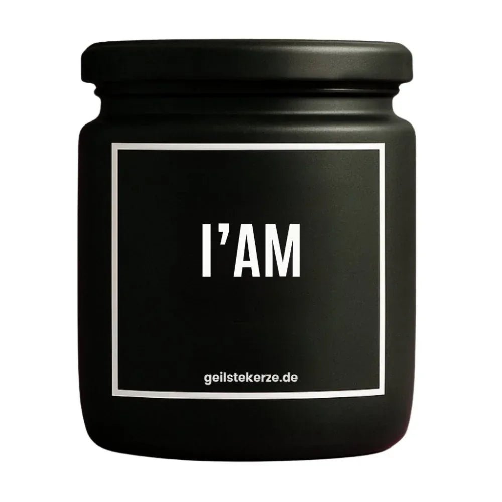 Vegane Bio-Kerze mit Spruch – JZ! I‘AM