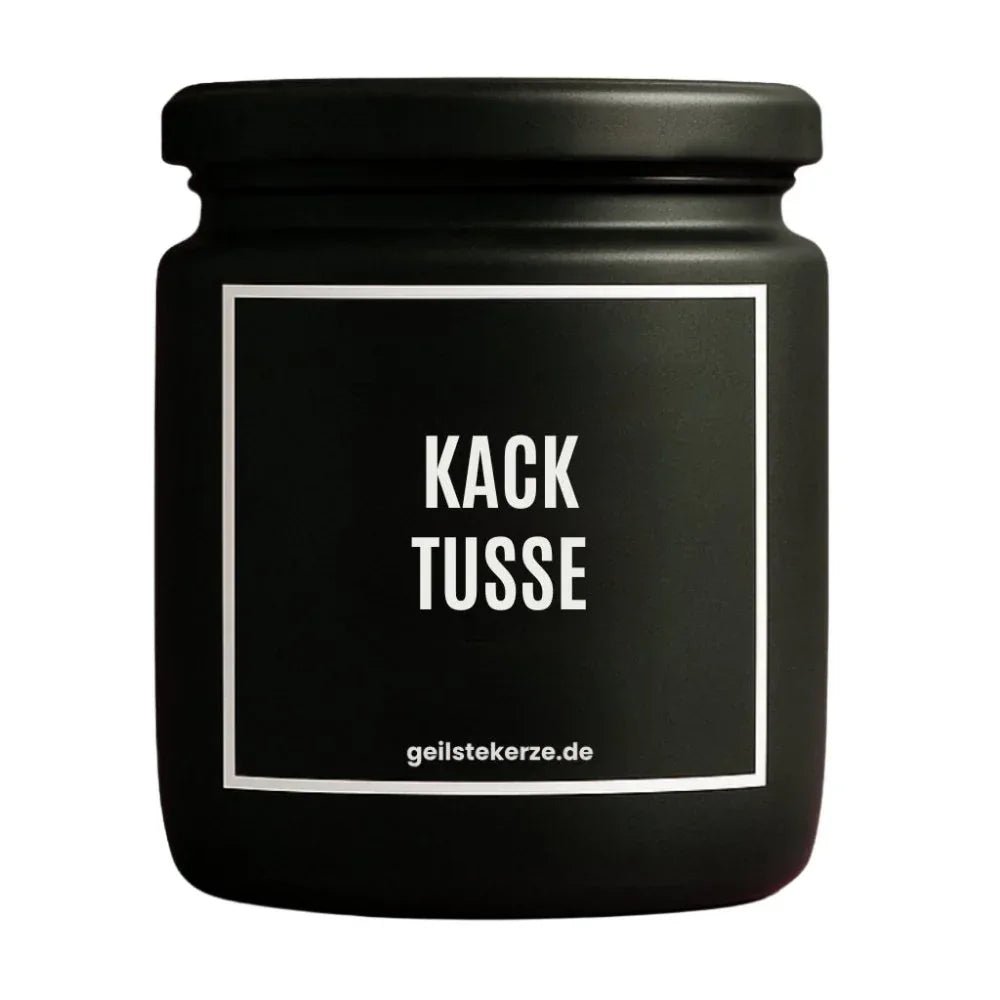 Vegane Bio-Kerze mit Spruch – KACK TUSSE