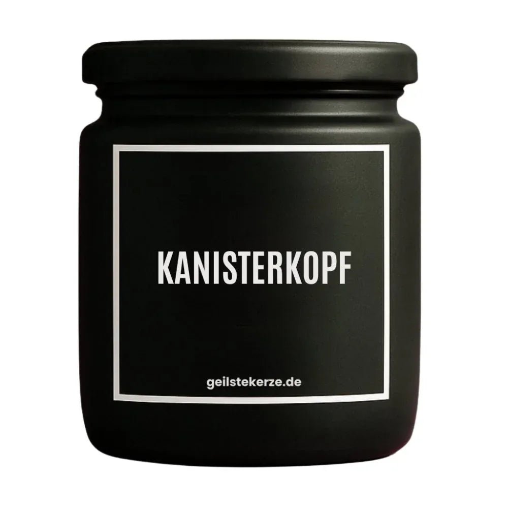 Vegane Bio-Kerze mit Spruch – KANISTERKOPF