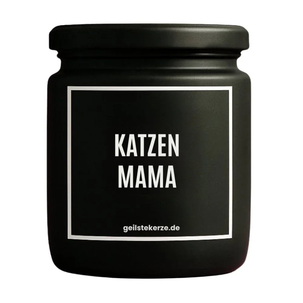 Vegane Bio-Kerze mit Spruch – KATZEN MAMA