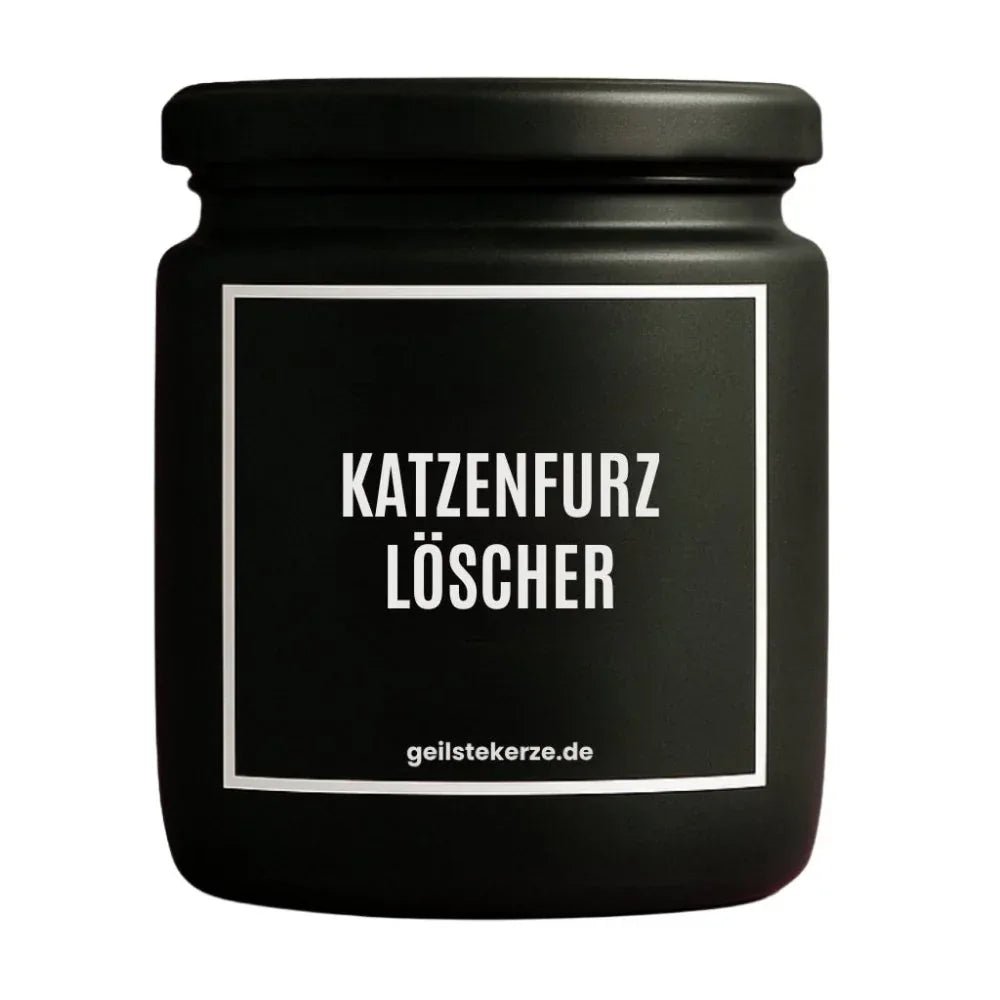 Duftkerze mit Spruch von geilstekerze ist der neue Geschenketrend. Diese witzige Kerze Vegane Bio-Kerze mit Spruch – KATZENFURZLÖSCHER brennt mega lange sagenhafte 80 Stunde, hochwertige ätherische Öle schaffen beste Duftverteilung. Mit 1400 lustigen Sprüchen perfekt zum Verschenken. Handgemacht in Deutschland von geilstekerze.shop -Die beste Duftkerze die du kaufen kannst.