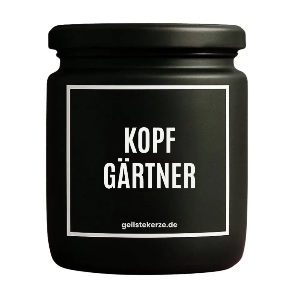 Vegane Bio-Kerze mit Spruch – KOPFGÄRTNER