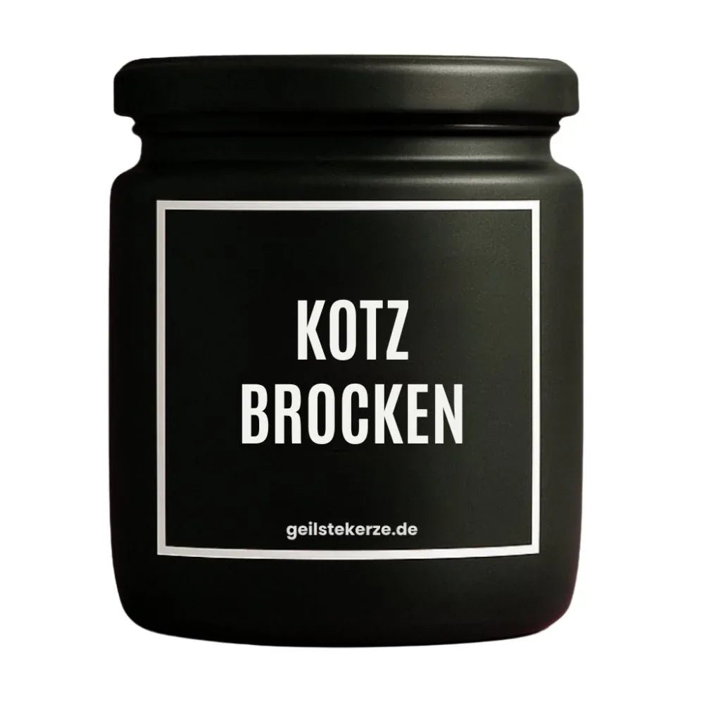 Vegane Bio-Kerze mit Spruch – KOTZBROCKEN