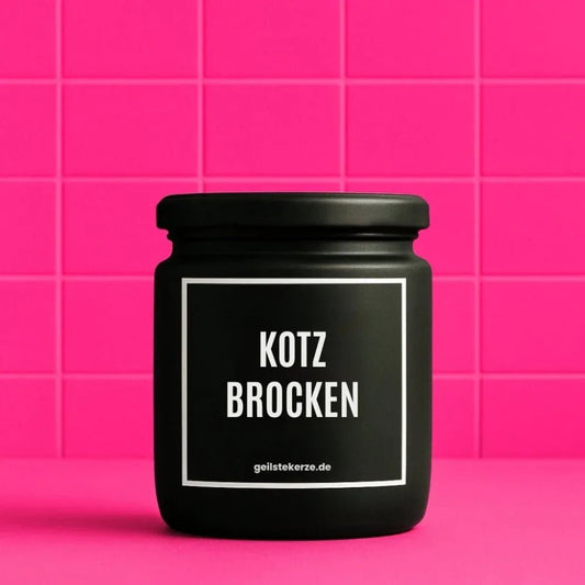 Vegane Bio-Kerze mit Spruch – KOTZBROCKEN
