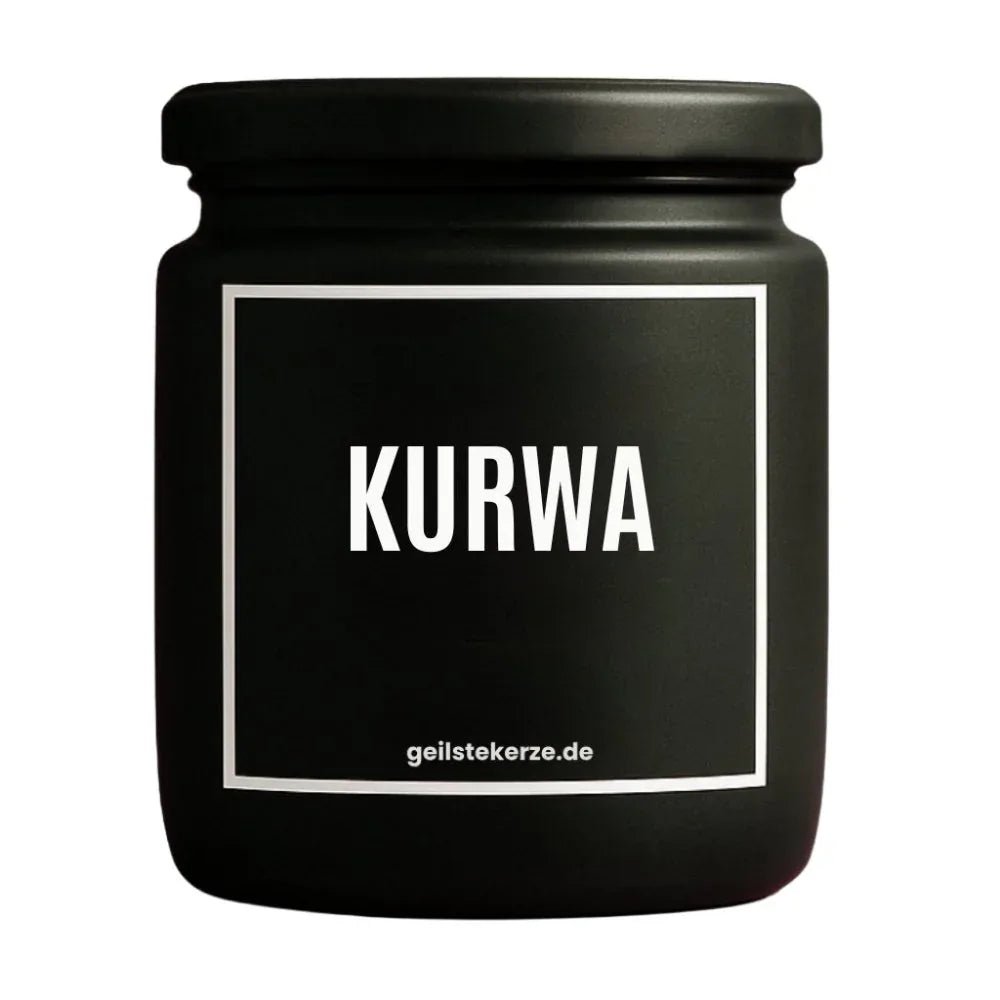 KURWA Duftkerze Detail – weißes Sojawachs, handgemacht
