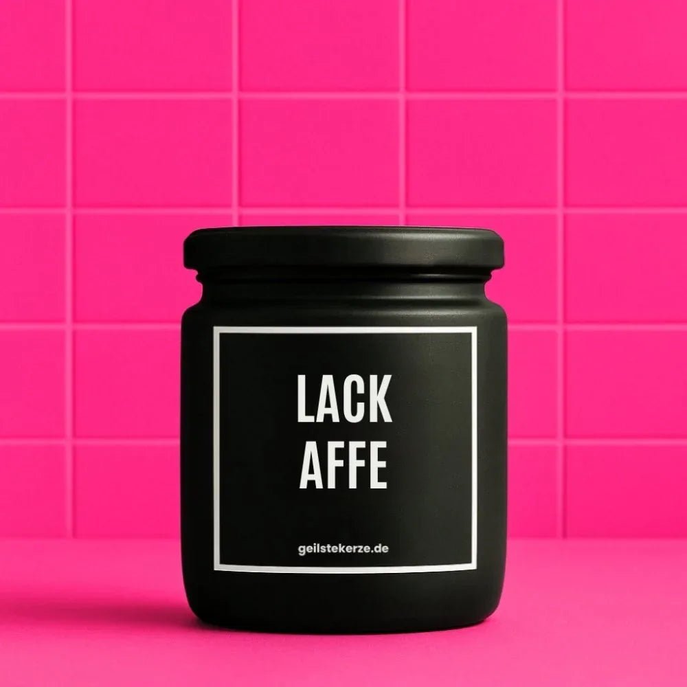 Vegane Bio-Kerze mit Spruch – LACKAFFE