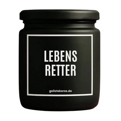 LEBENSRETTER Duftkerze Detail – weißes Sojawachs, handgemacht