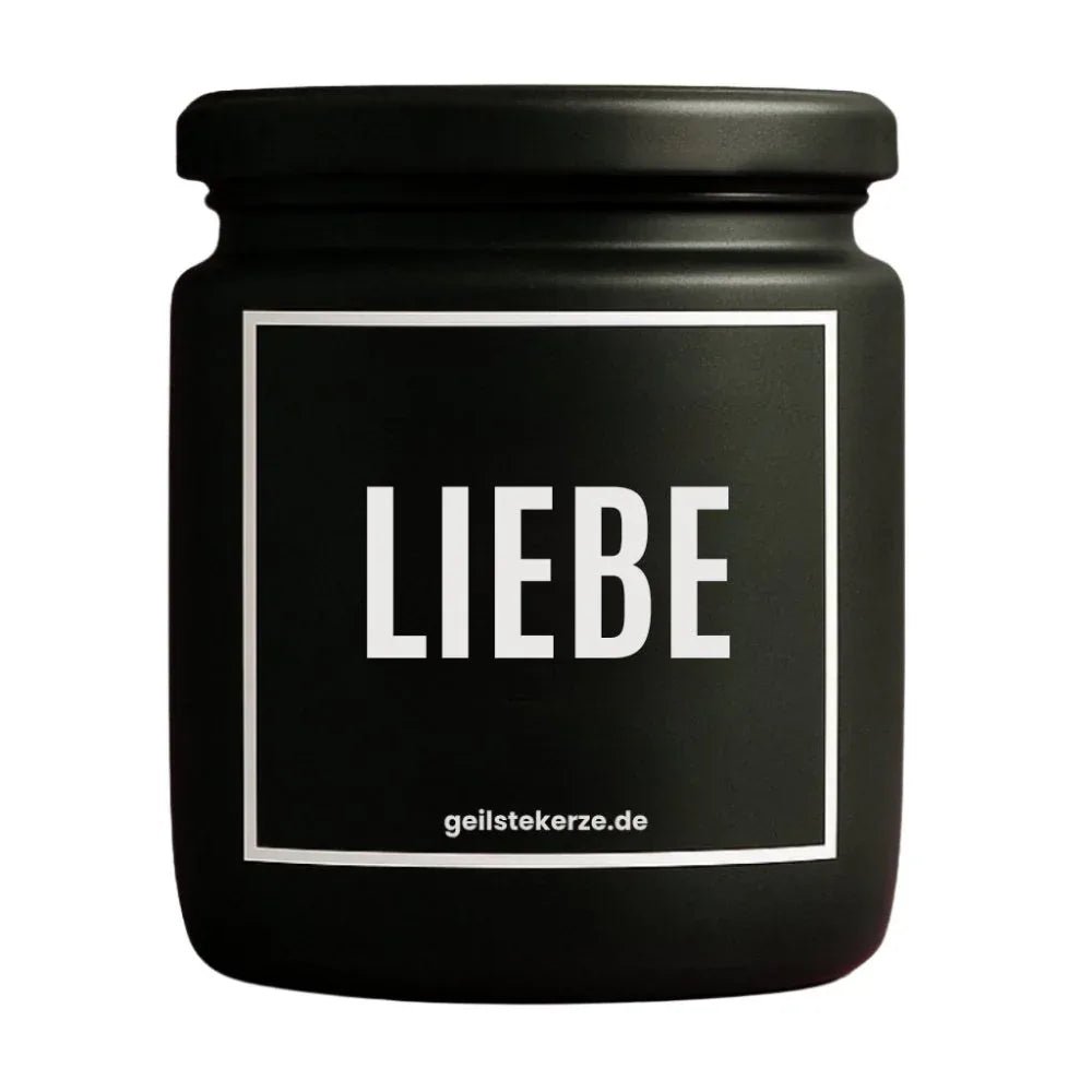Vegane Bio-Kerze mit Spruch – LIEBE