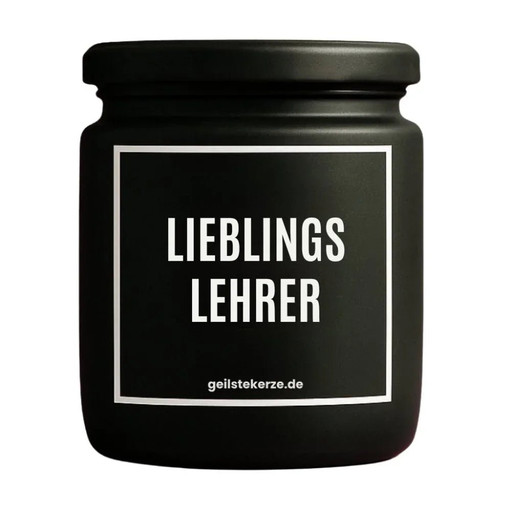 Vegane Bio-Kerze mit Spruch – LIEBLINGSLEHRER