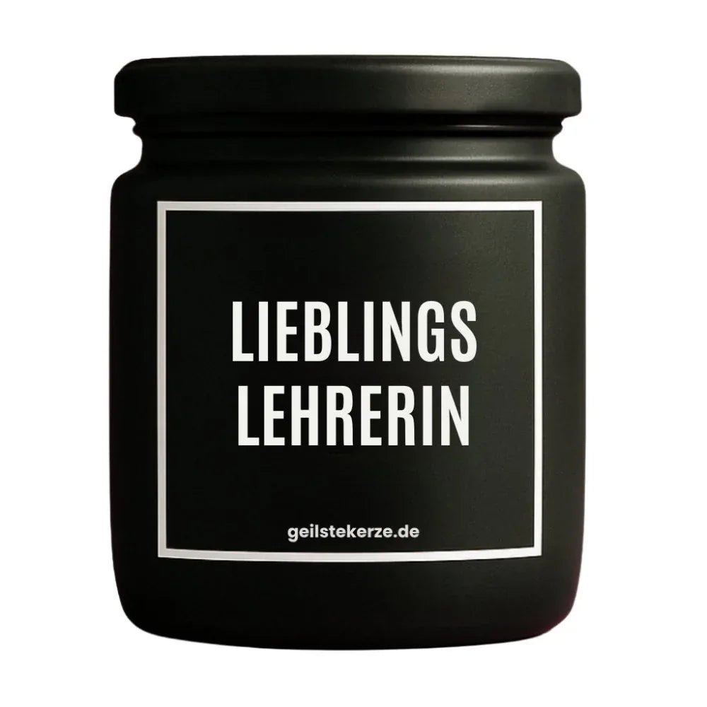 Vegane Bio-Kerze mit Spruch – LIEBLINGSLEHRERIN
