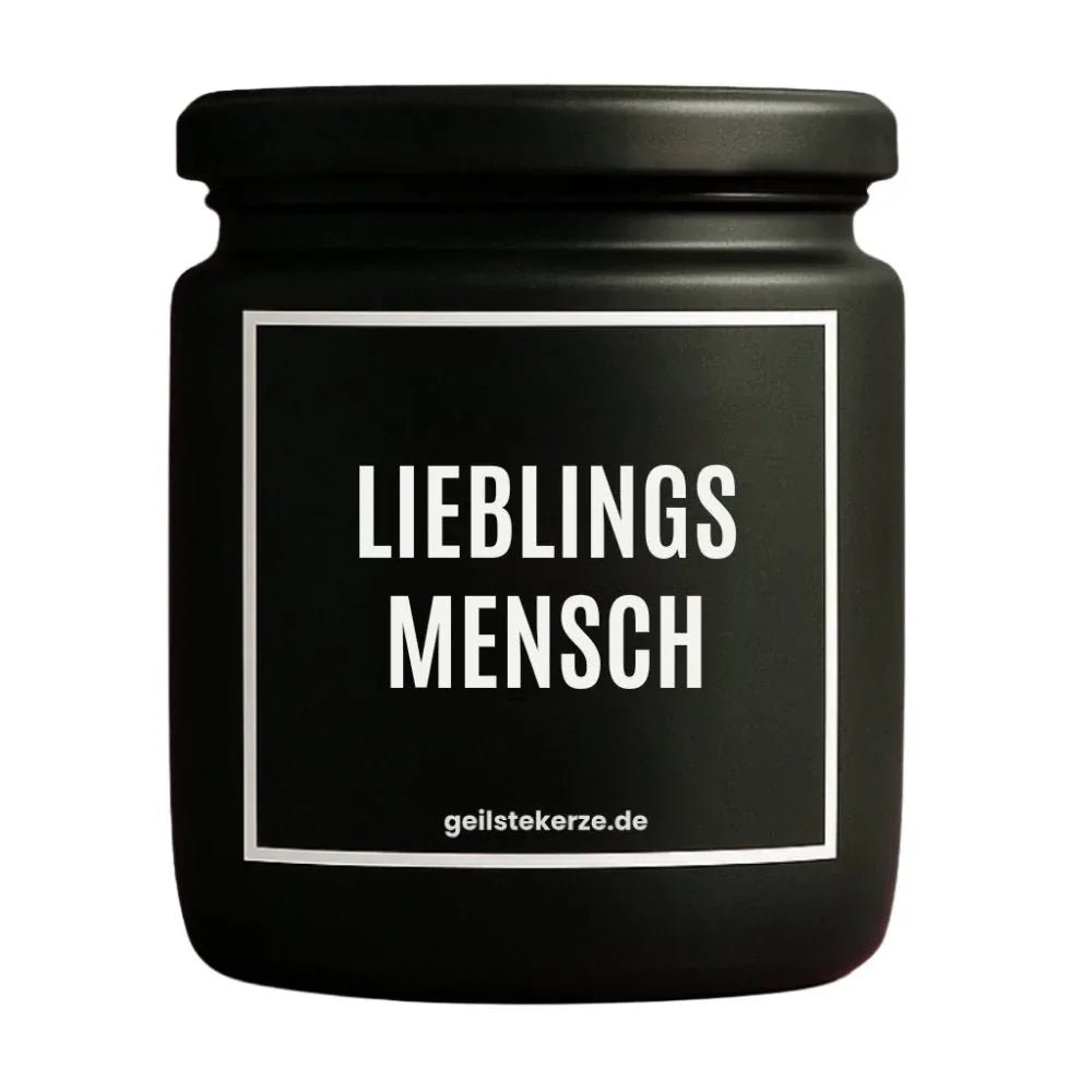 Vegane Bio-Kerze mit Spruch – LIEBLINGSMENSCH