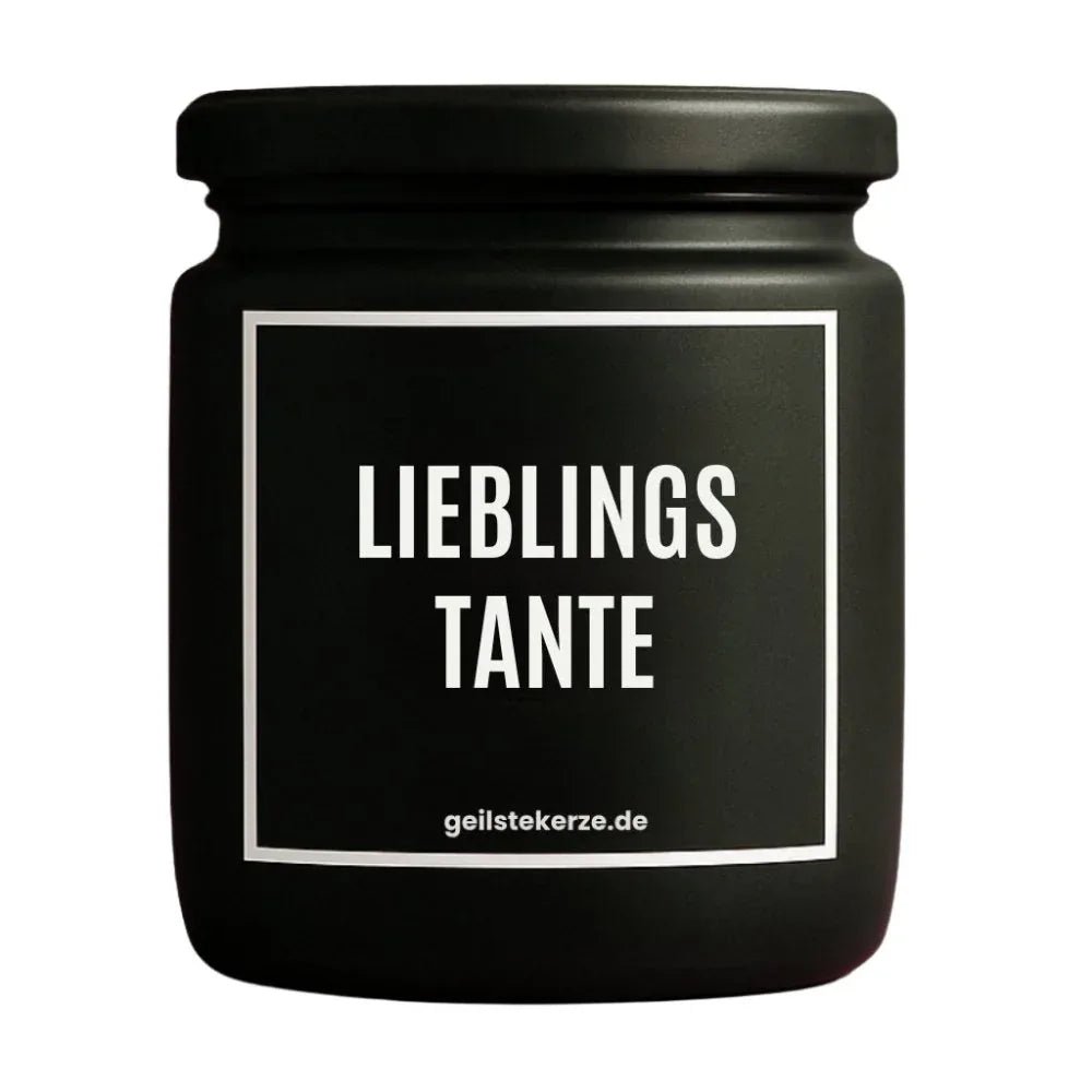 Vegane Bio-Kerze mit Spruch – LIEBLINGSTANTE